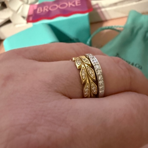 Tiffany & Co. Half Circle Platinum Diamond Band - Picture 4 of 10